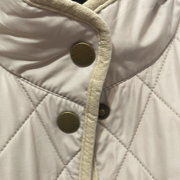 Barbour Quilted Cream fleece lined coat Size 10 - Picture 7 of 7